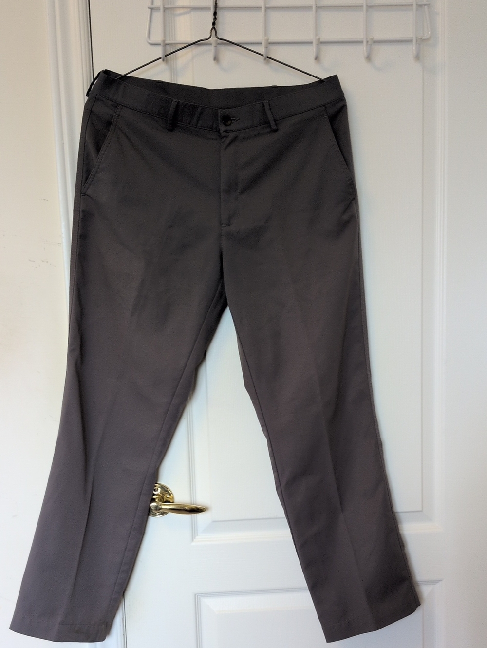 Haggar Men's Straight-Leg Chinos in Charcoal